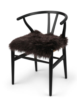 Stuhlauflage | Langhaar | Neuseeland | 40x40 cm Schokolade