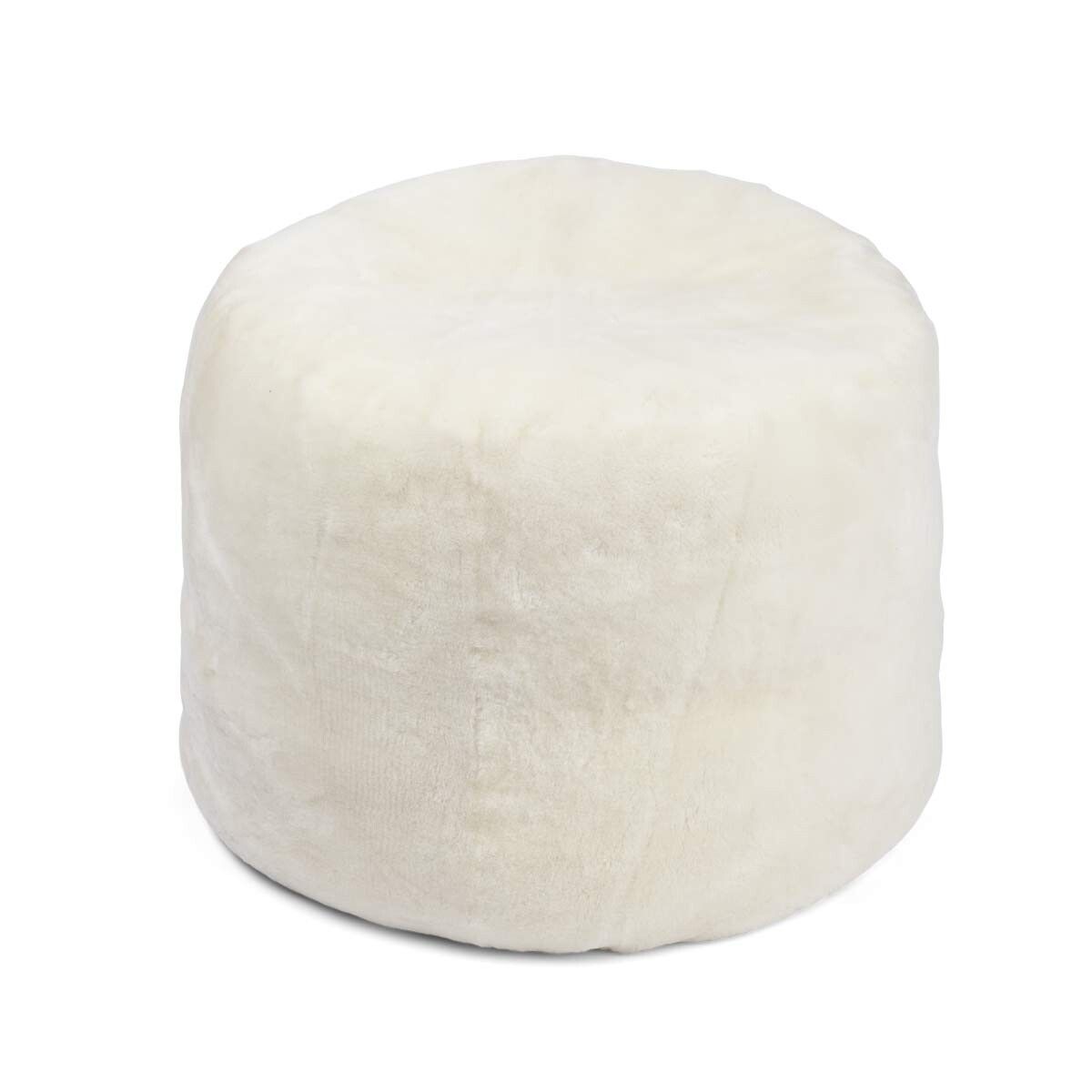 Lammfellpouf Premium | Neuseeland | Mokassin | D55x36 cm
