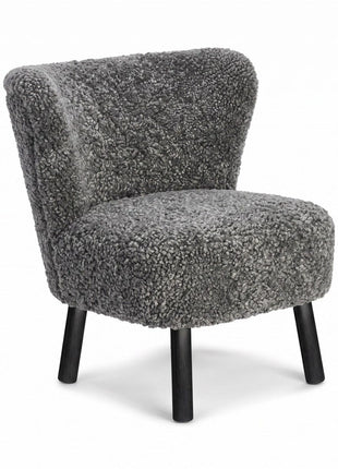 Emily Loungestuhl | Kurzhaar | Design Möbel Grafit