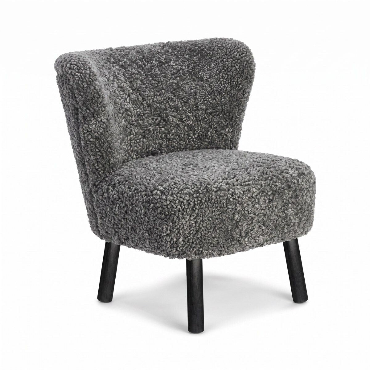 Emily Loungestuhl | Kurzhaar | Design Möbel Grafit
