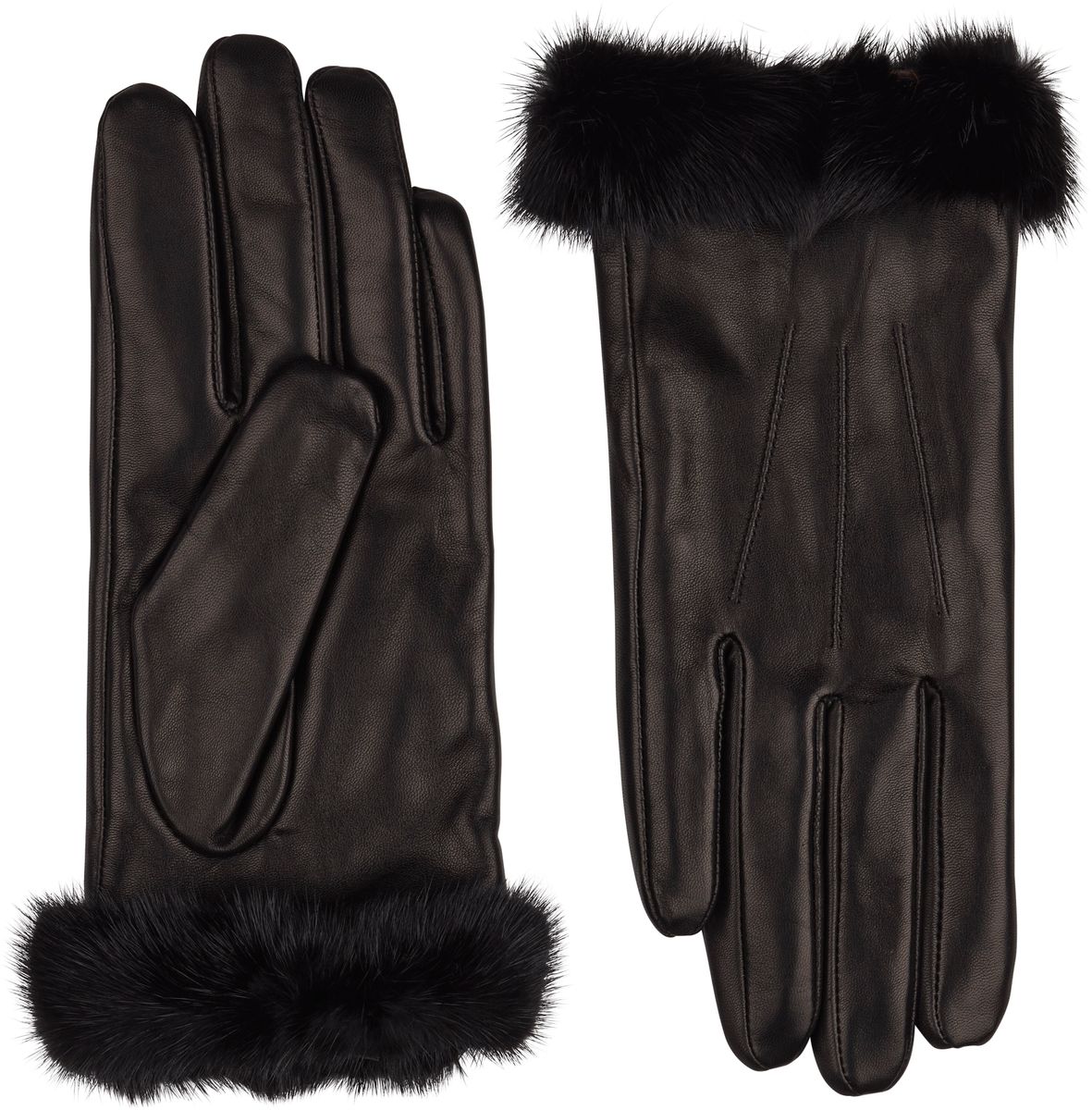 Kendall | Lederhandschuhe | Nerzpelz | Damenhandschuhe
