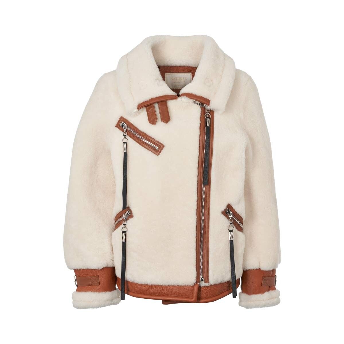 Nicki Jacke | Lammfell, Leder