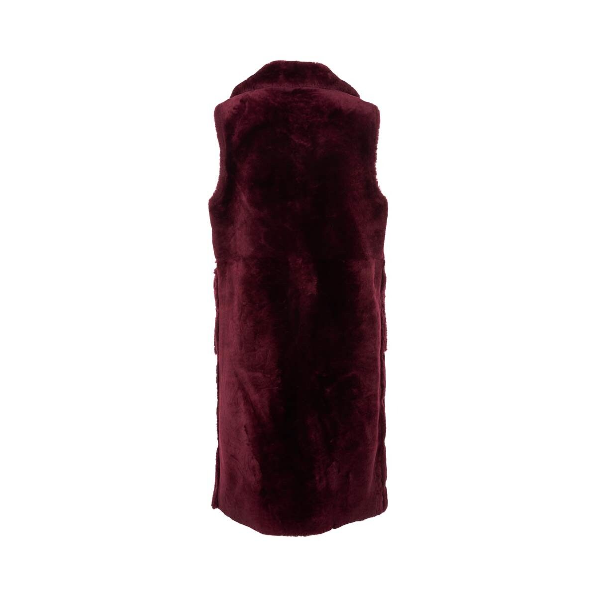 Raelynn Weste | Shearling Lammfell Bordeaux
