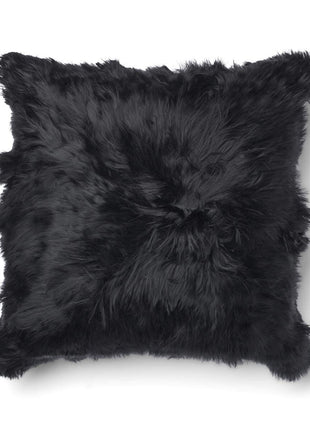 Alpaka Fellkissen | 100% Baby Alpaka Wolle Schwarz