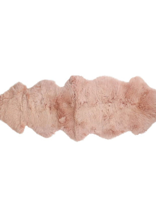 Merino Doppeltes Lammfell | Langhaar | Neuseeland | 170x60 cm Rosa