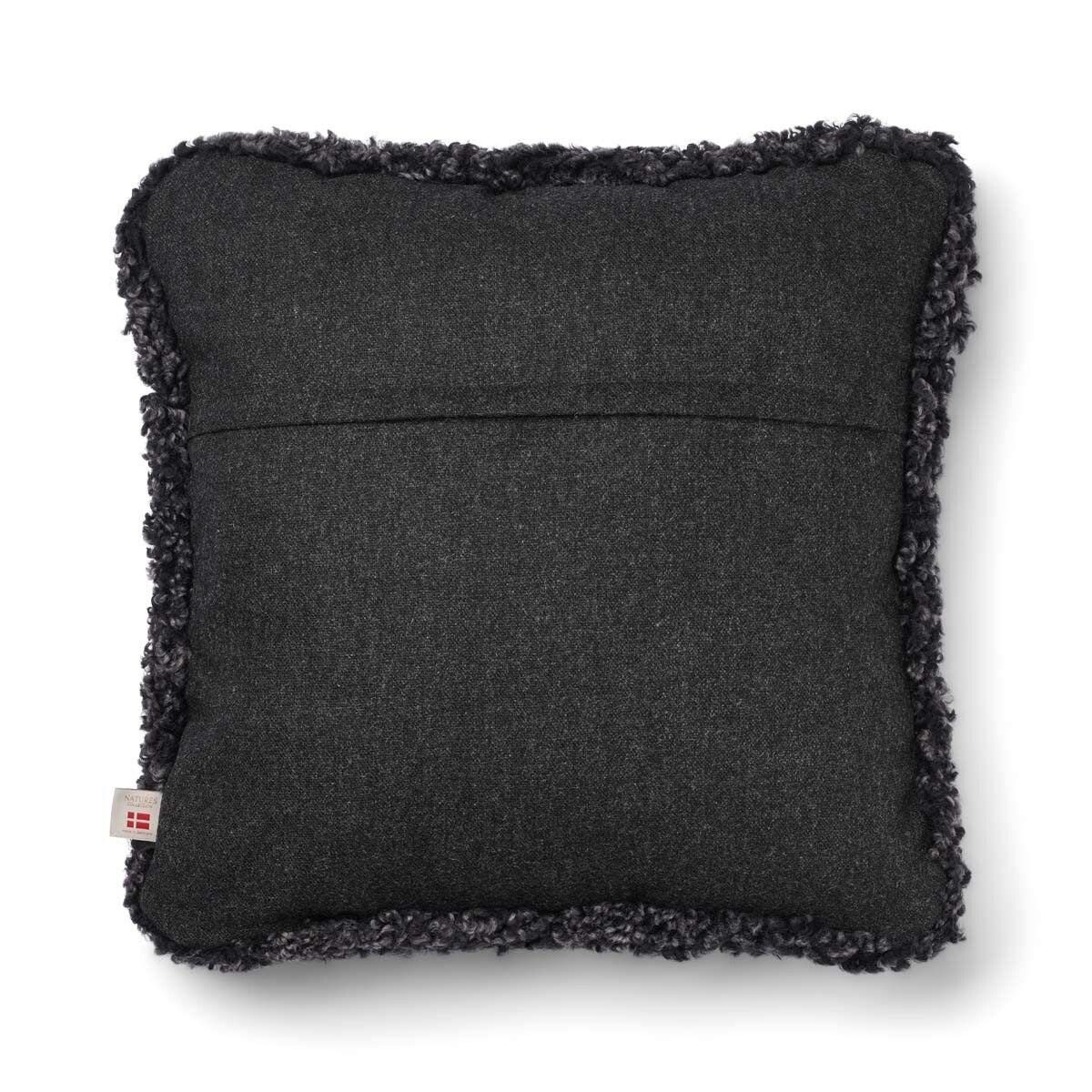 Wollkissen | 100% Wolle | Fellborte | 52x52 cm | 34x52 cm Kohle/Anthrazit