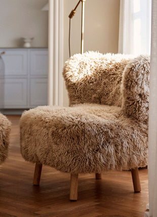 Emil Loungesessel | Premium Lammfell | Langhaar Honig