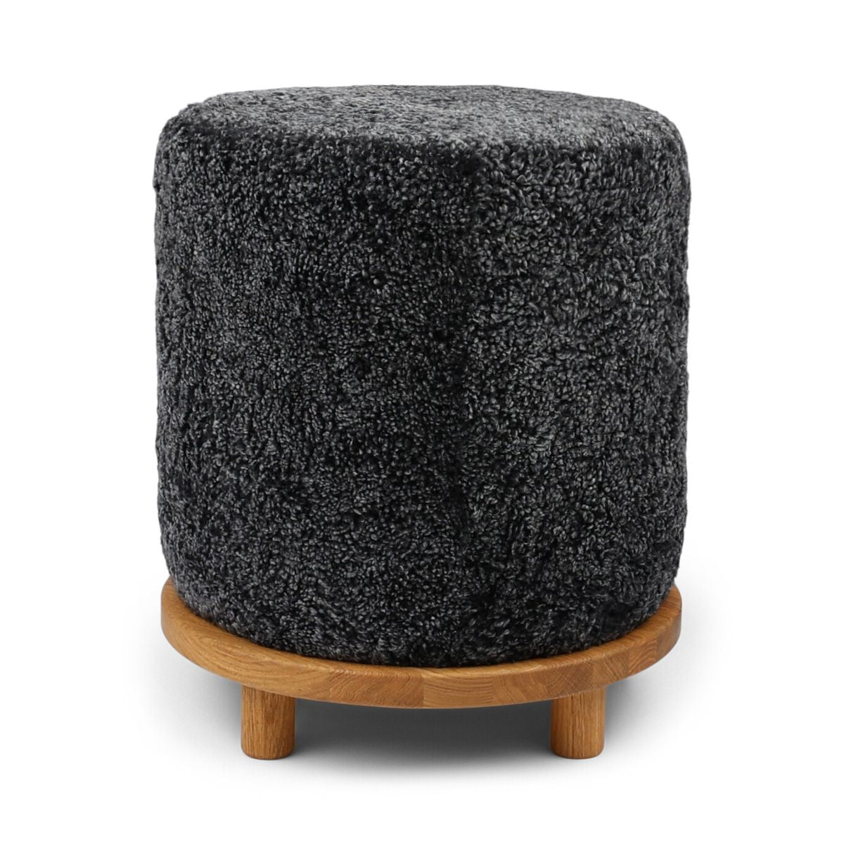Simon Pouf | Kurzhaar | Neuseeland | D46x52 cm Anthrazit