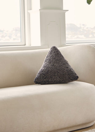 Hematite Lammfellkissen | Kurzhaar | Neuseeland | 35x35x35 cm Anthrazit