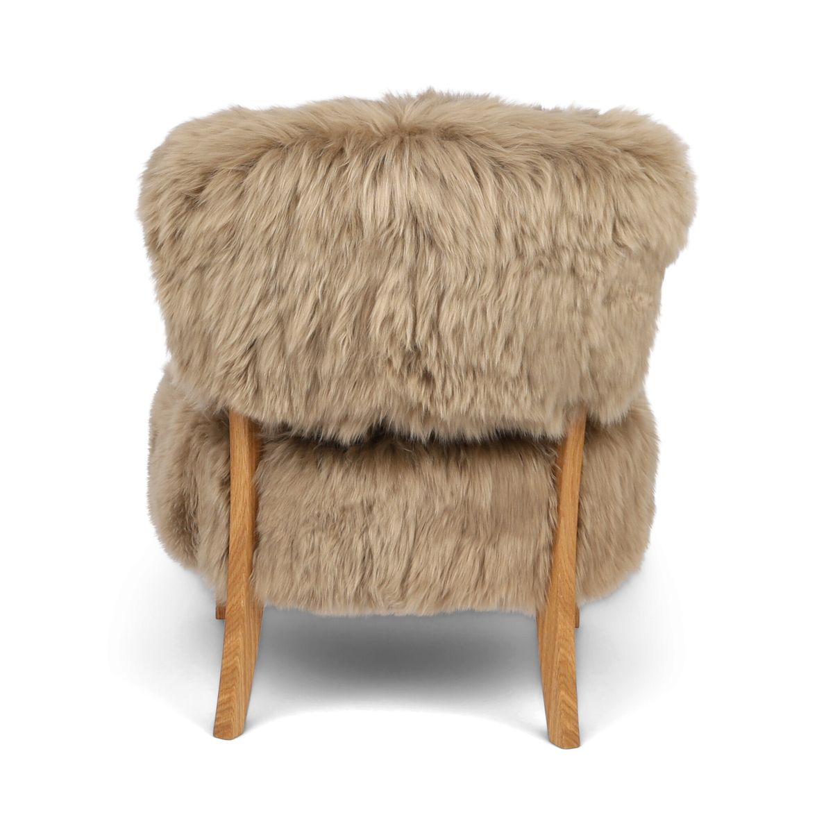 Lina Loungesessel | Premium Lammfell | Designmöbel Taupe