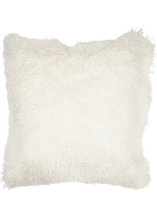 Fellkissen | Tibet | 50x50 cm Schneeweiß