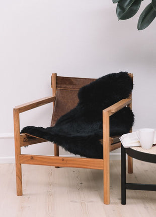 Merino Lammfell | Neuseeland | Ca. 85x60 cm Schwarz