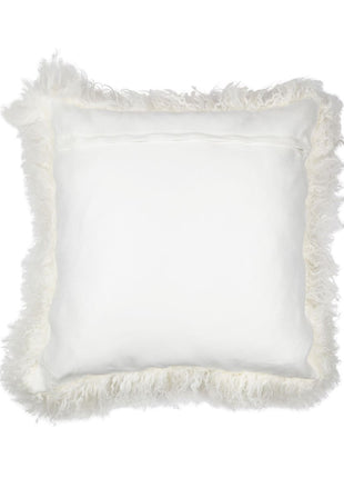 Fellkissen | Tibet | 50x50 cm Schneeweiß