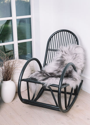Lammfell Premium | Langhaar | Island | 90x60 cm Graue Brisa