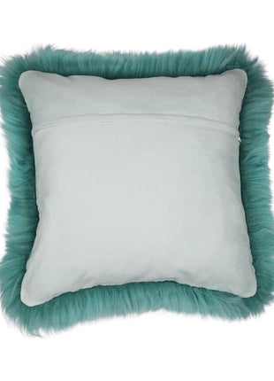 Fellkissen | Langhaar | Neuseeland | 50x50 cm Türkis