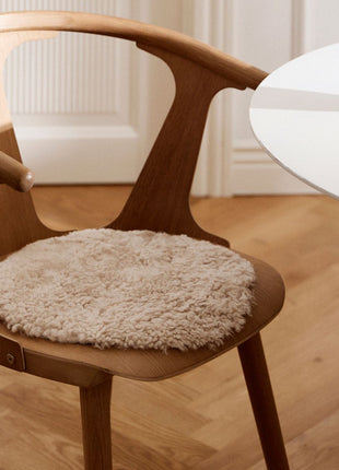 Stuhlauflage | Kurzhaar | Neuseeland | D34 cm Mondlicht