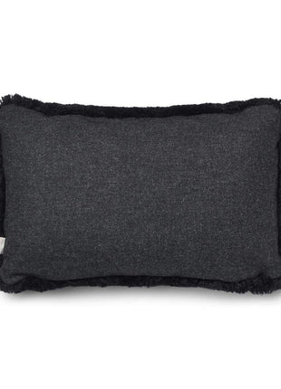 Lammfellkissen | Kurzhaar | Neuseeland | 100% Wolle | 52x52 cm | 34x52 cm Kohle/Schwarz