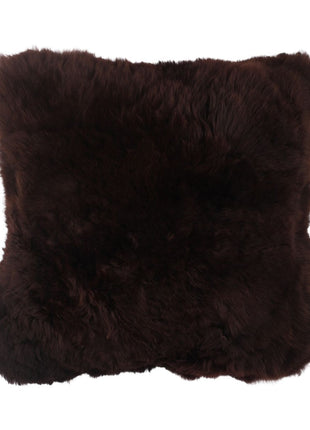 Alpaka Fellkissen | Alpaka Wolle | Kurzhaar | Doppelseitig Schokolade