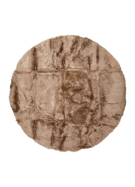 Lammfell Designerteppich | Langhaar | Neuseeland | D140 cm