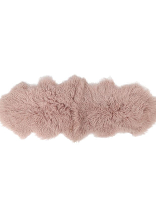 Doppeltes Lammfell | Tibet | 150x55 cm Altrosa