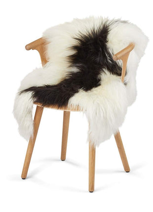 Lammfell Premium | Langhaar | Island | 90x60 cm Mix/Gefleckt