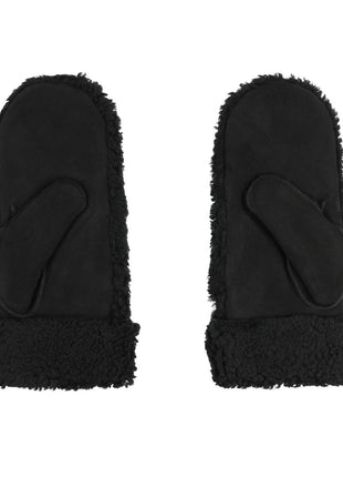 Iris Fäustlinge | Merino Lammfell | Damenfäustlinge Schwarz