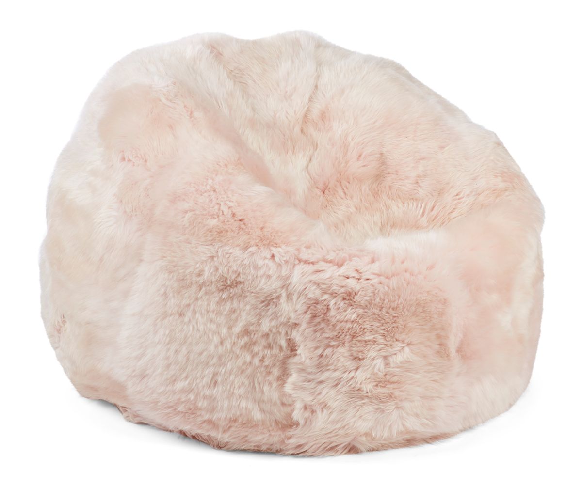 Lammfell Sitzsack Premium | Langhaar | Neuseeland | 73x74 cm | 92x93 cm Candy