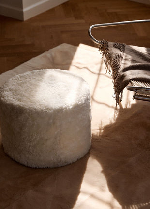 Lammfellpouf Premium | Kurzhaar | Neuseeland | D41x31 cm Anthrazit