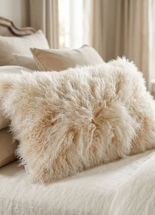 Lammfellkissen Premium | Tibet | 60x90 cm Arctic Sunrise/Dove