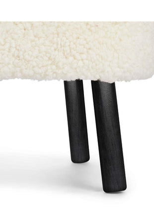 Emil Loungesessel | Premium Lammfell | Kurzhaar Weiß