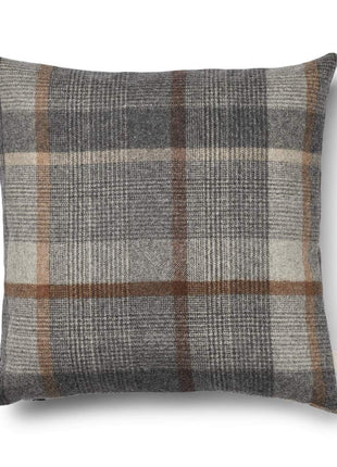 Kariertes Wollkissen | 100% Wolle | 52x52 cm