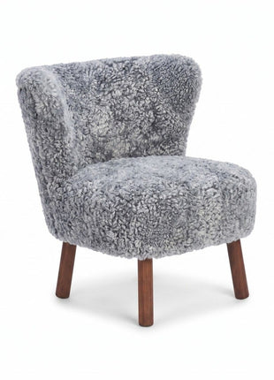 Emily Loungestuhl | Kurzhaar | Design Möbel Hellgrau
