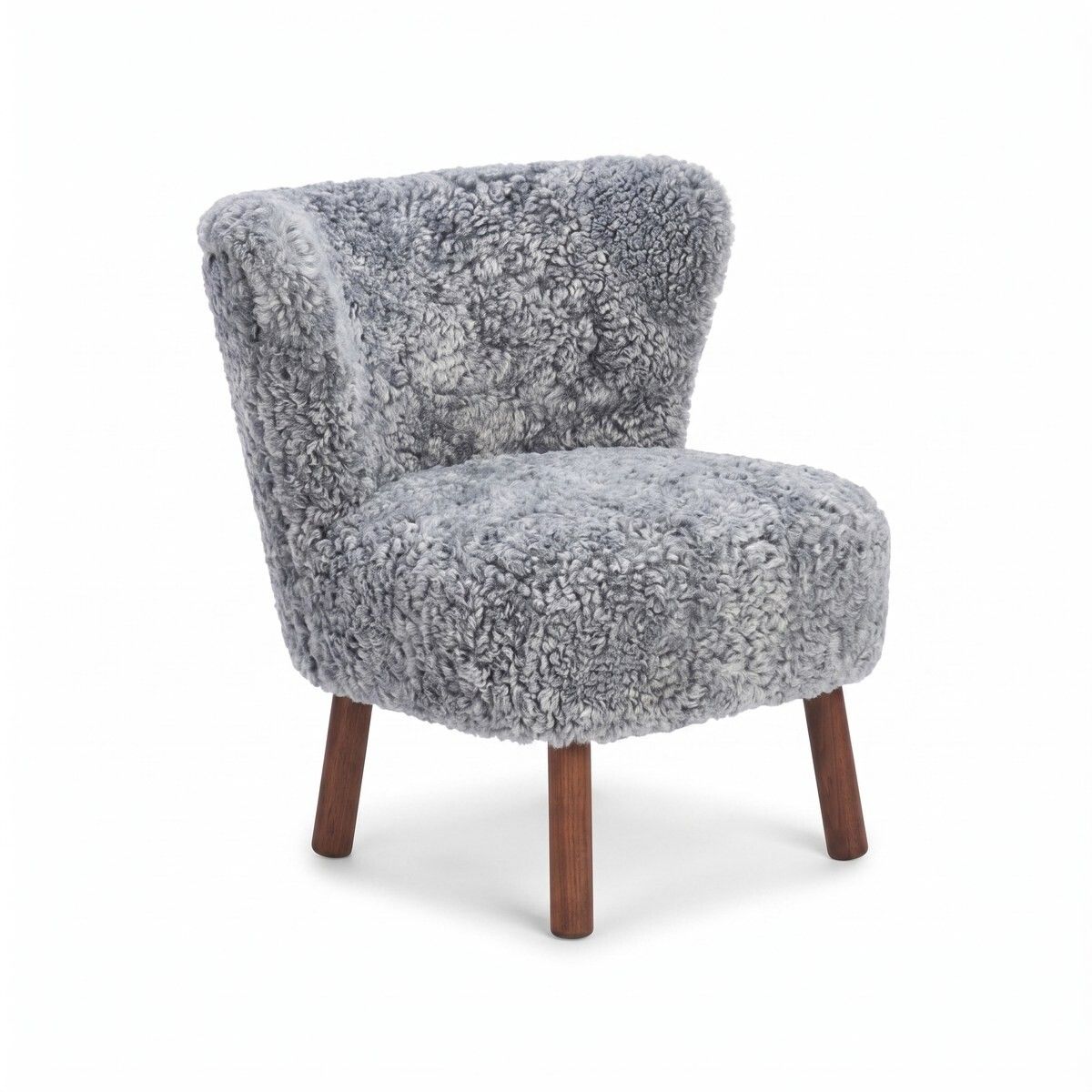 Emily Loungestuhl | Kurzhaar | Design Möbel Hellgrau