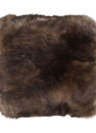 Premium Fellkissen | Toskana Lammfell | Doppelseitig | 40x40 cm & 52x52 cm Dunkelbraun