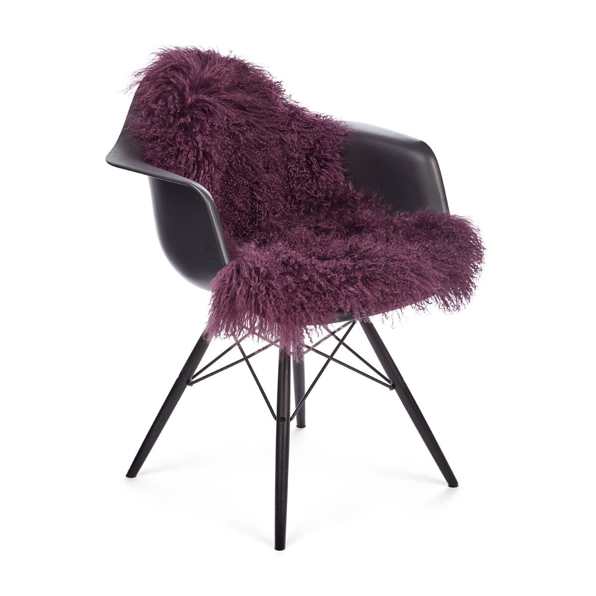 Lammfell Premium | Tibet | 85x50 cm  Aubergine