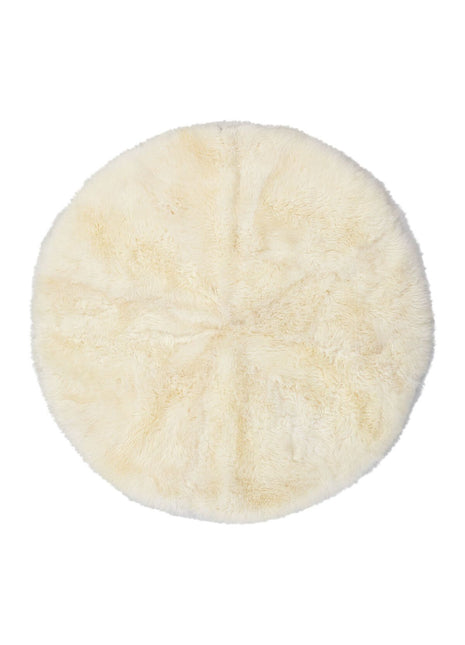 Lammfell Designerteppich | Langhaar | Neuseeland | D140 cm
