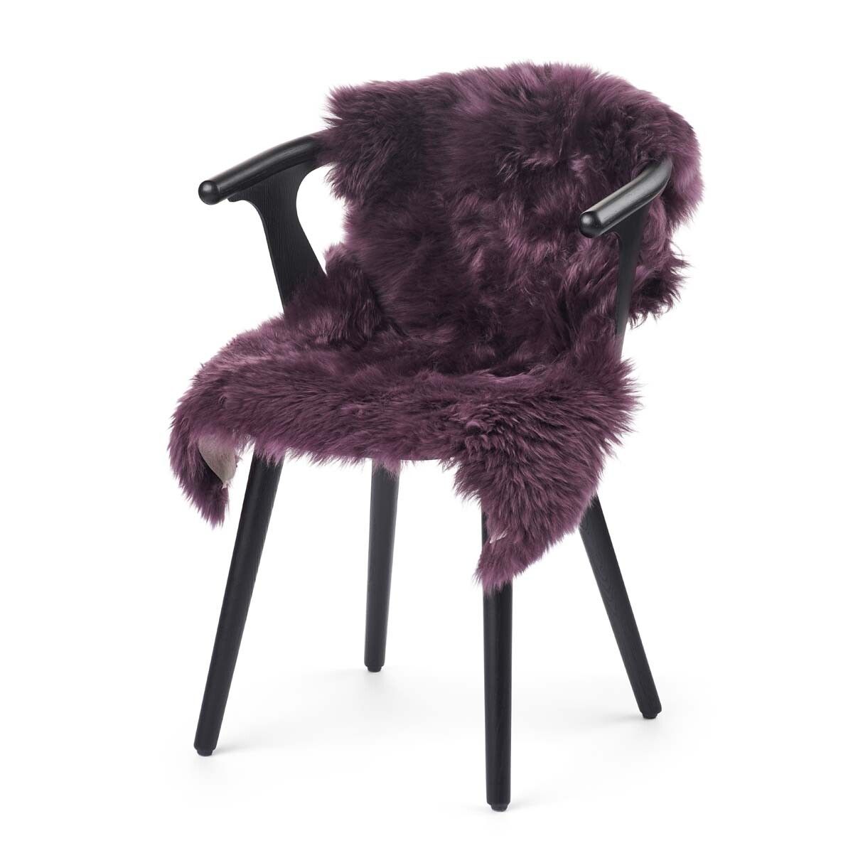 Merino Premium Lammfell | Langhaar | Neuseeland | 90x60 cm Aubergine