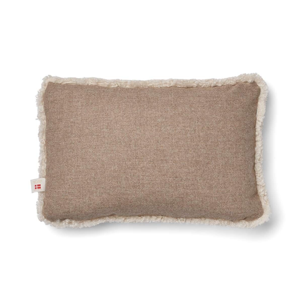 Lammfellkissen | Kurzhaar | Neuseeland | 100% Wolle | 52x52 cm | 34x52 cm Beige/Leinen