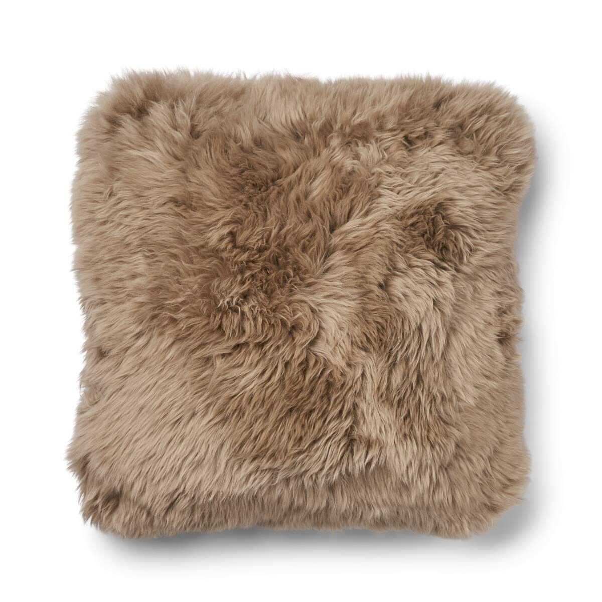 Lammfellkissen | Langhaar | Neuseeland | 100% Wolle | 52x52 cm | 34x52 cm Beige/Taupe