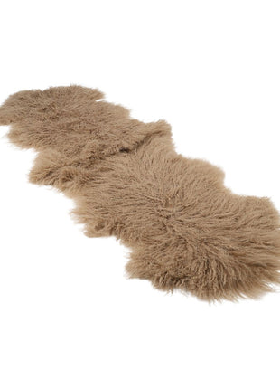 Doppeltes Lammfell | Tibet | 150x55 cm Warm Sand
