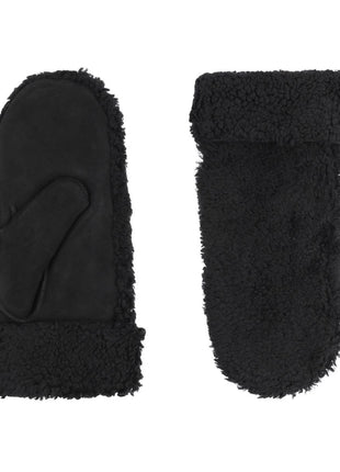 Iris Fäustlinge | Merino Lammfell | Damenfäustlinge Schwarz