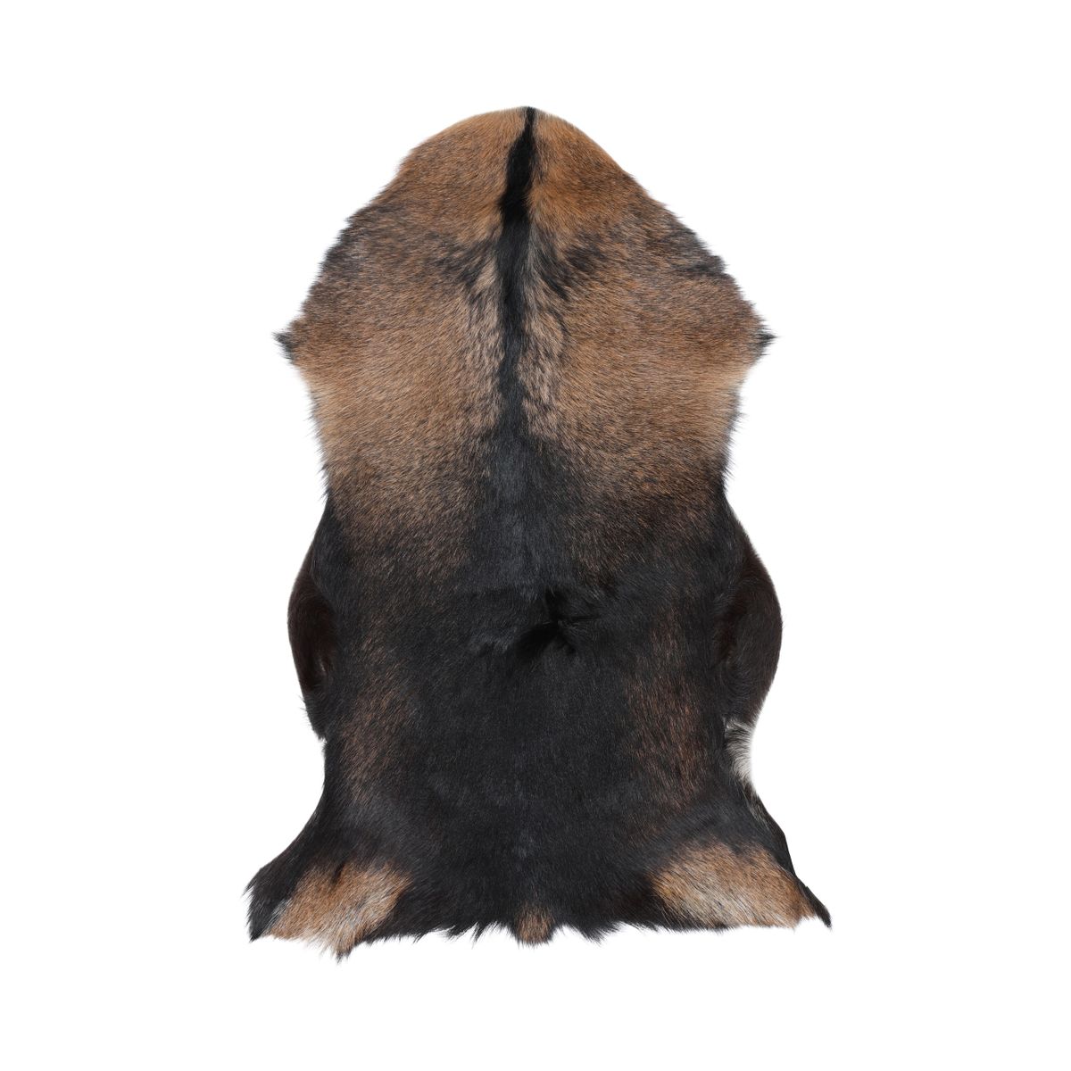 Ziegenfell Premium | Tibet | 90x60 cm Schwarz/Braun