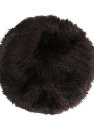 Stuhlkissen Premium | Langhaar | Neuseeland | D34cm Schokolade