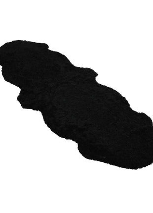 Doppeltes Lammfell | Kurzhaar | Neuseeland | 160x60 cm Schwarz