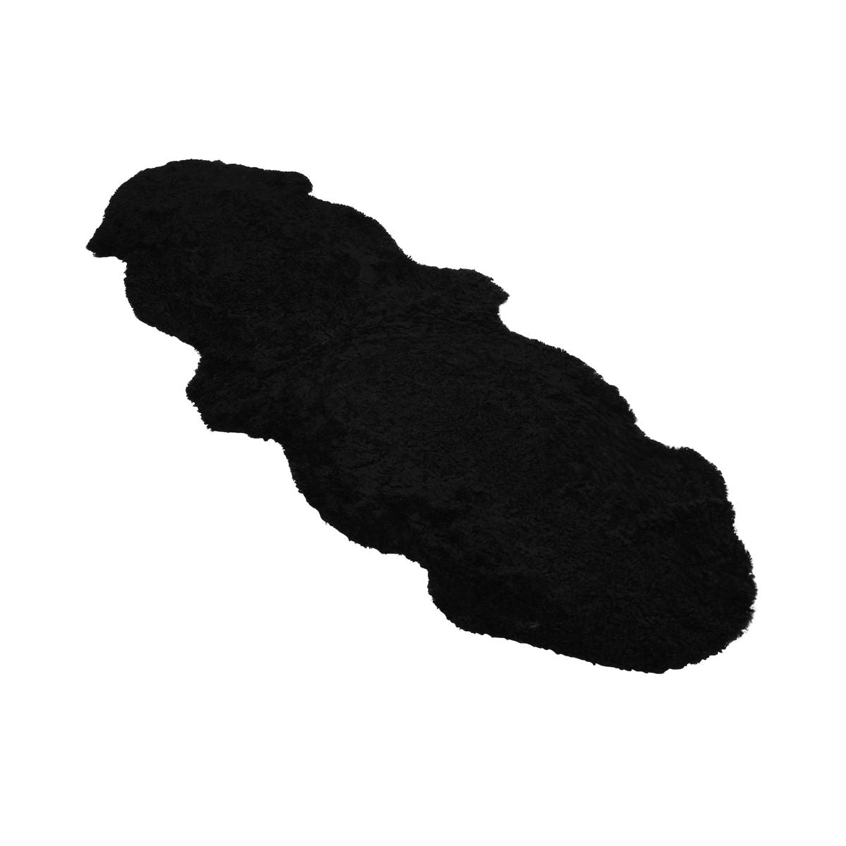 Doppeltes Schaffell | Kurzhaar | Neuseeland | 160x60 cm Schwarz