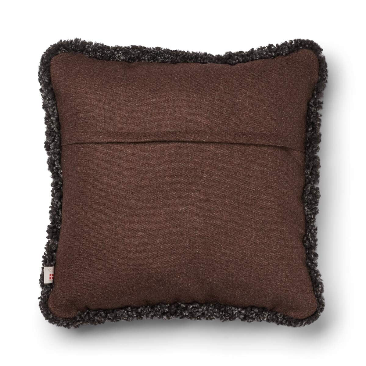 Wollkissen | 100% Wolle | Fellborte | 52x52 cm | 34x52 cm Braun/Cappuccino