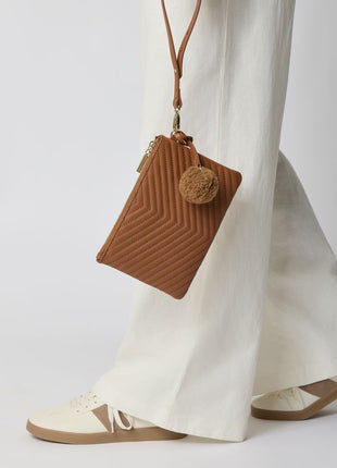 Helene Clutch | Lammleder Antikgrün