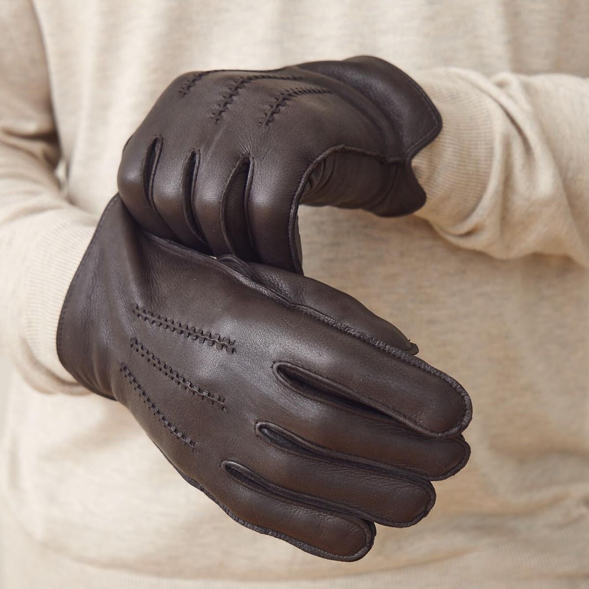 hirschleder handschuhe pflege Leonardo Lederhandschuhe für Herren aus Hirschleder – Lammfellhaus.de