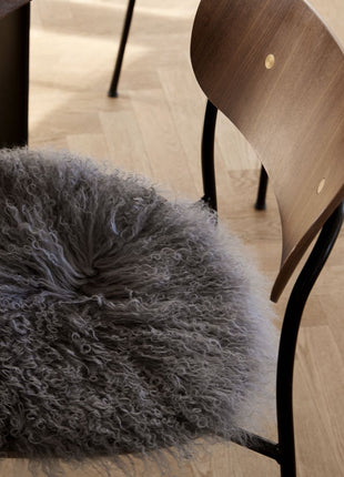 Lammfell Stuhlauflage | Tibet | D38 cm Arctic Sunrise