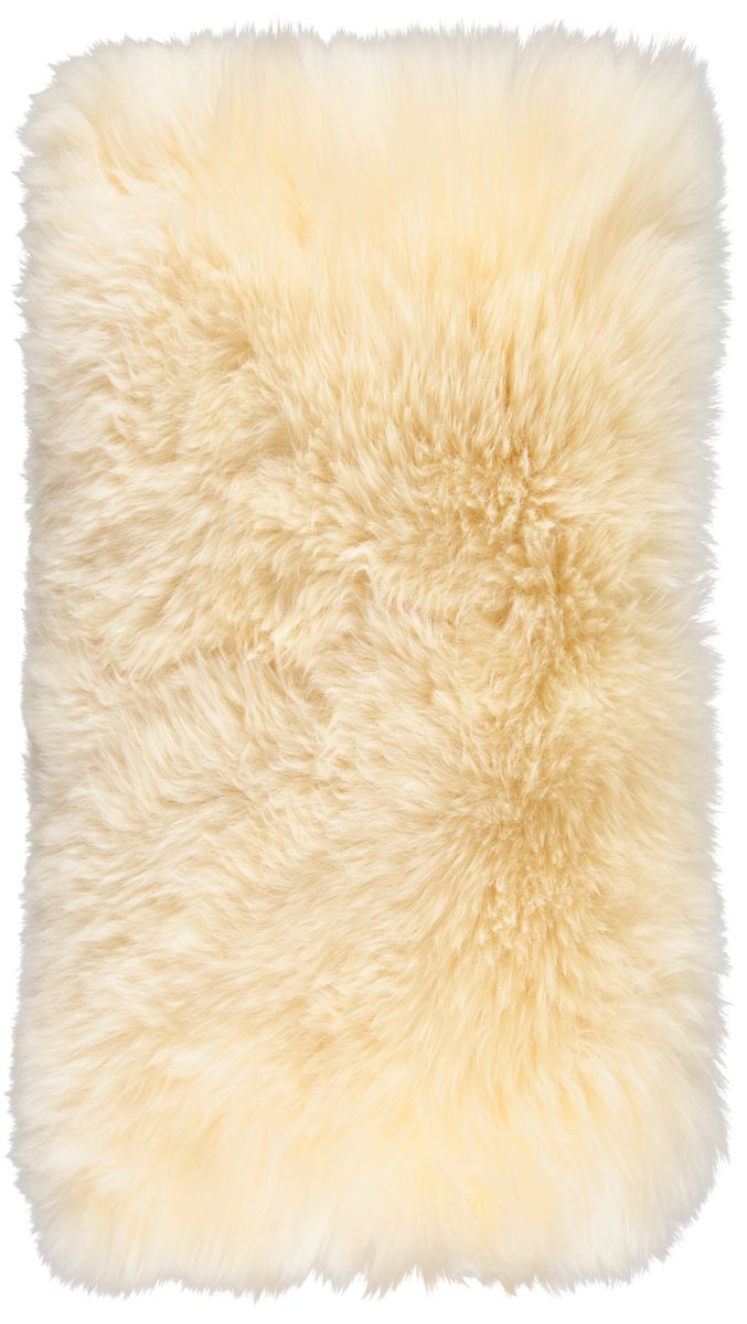 Lammfellkissen Premium | Langhaar | Neuseeland | 28x56 cm Hellhonig
